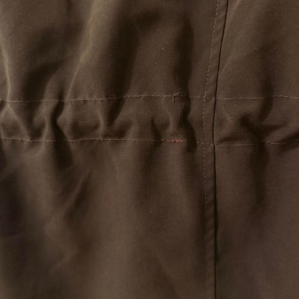 Vintage Damselle New York Brown Fur Hooded Removable Winter Button Up Zip Lined - Picture 5 of 7